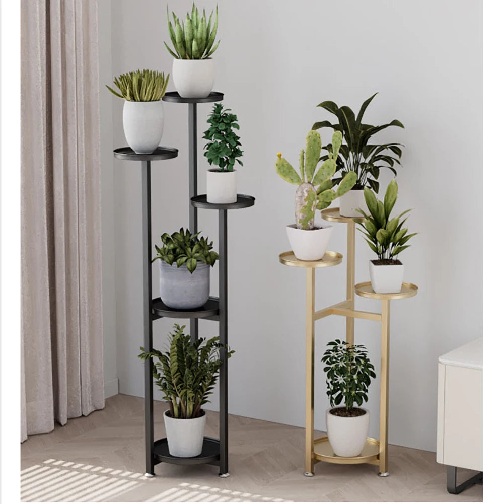 Tiered Plant Stand Indoor 5 Tier Metal Corner Planter With Anti Slip Feet By TWISTER.CK For Home Office Decor