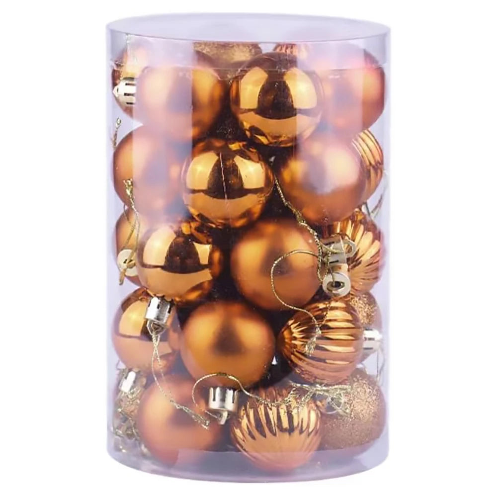 Shatterproof Christmas Ball Ornaments Set 34Pcs By TwisterCK Glossy Mixed Colors For Holidays And Weddings