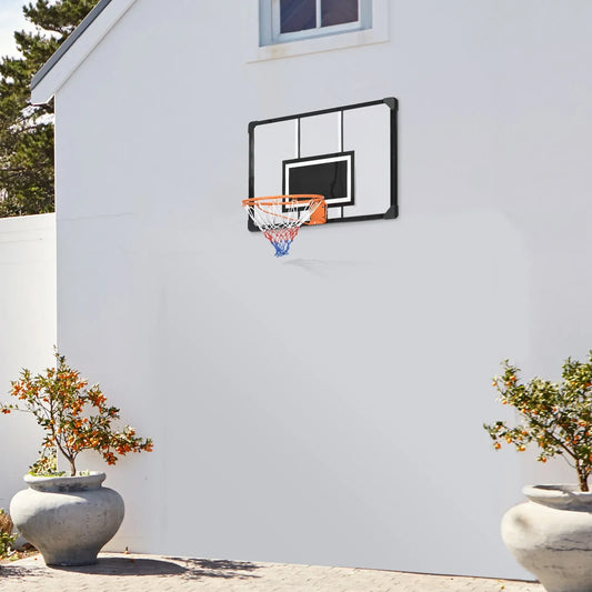 Wall Mounted Basketball Hoop With Shatterproof Backboard