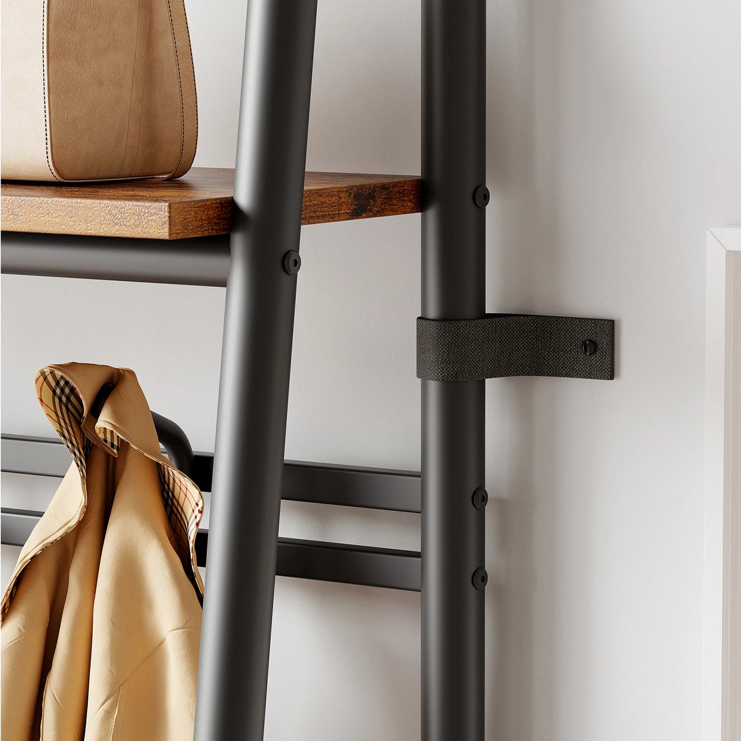 TWISTER.CK Coat Rack Shoe Bench 4-in-1 Hall Tree Entryway