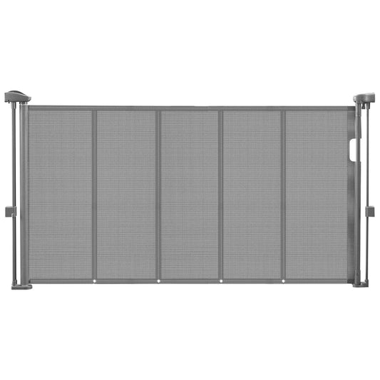 SucceBuy Retractable Baby Gate 55/71/110in 34in Tall Easy Install Mesh Safety Ideal For Kids And Pets