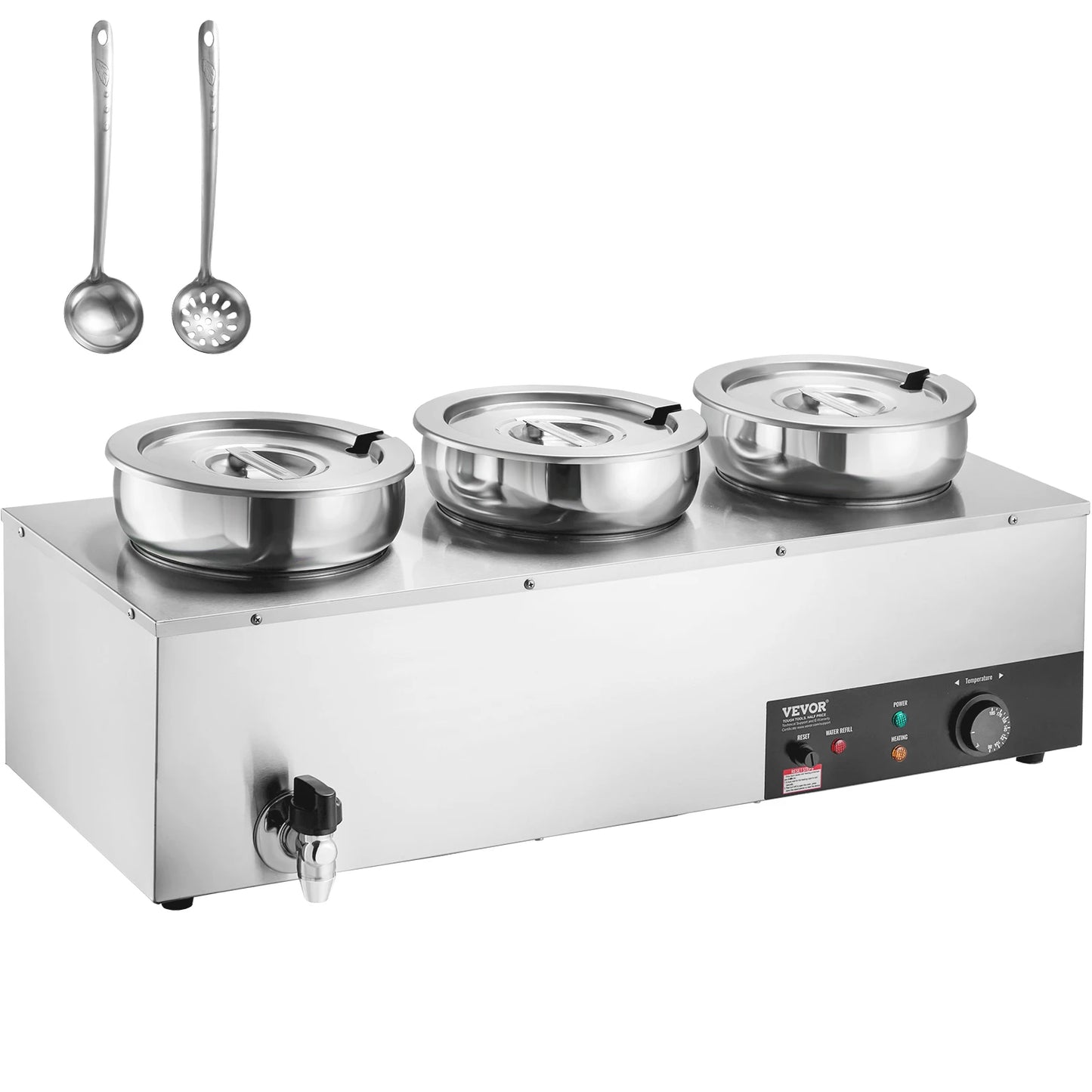 SucceBuy Electric Soup Warmer 7.4QT Commercial Heavy Duty Pot With Adjustable Temp For Restaurants Buffets