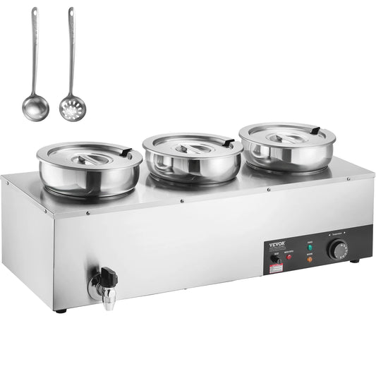 SucceBuy Electric Soup Warmer 7.4QT Commercial Heavy Duty Pot With Adjustable Temp For Restaurants Buffets