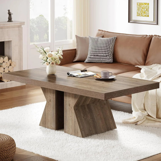 Little Tree Farmhouse Wood Look Coffee Table