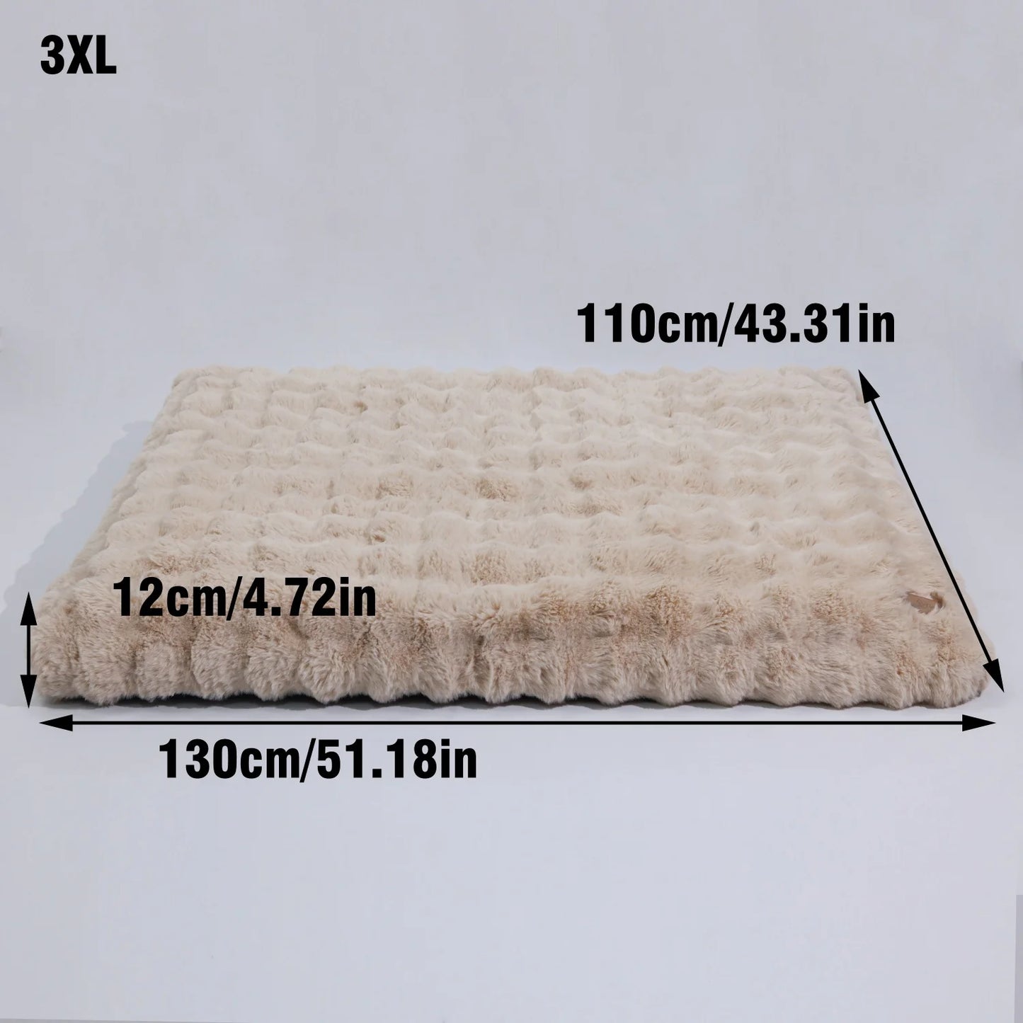 BINGOPAW Ultra-Soft Plush Dog Bed With Thick Foam Base Removable Cover