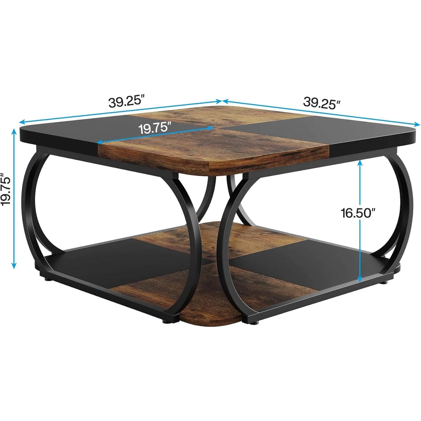 Little Tree Square Coffee Table With 2 Tiers
