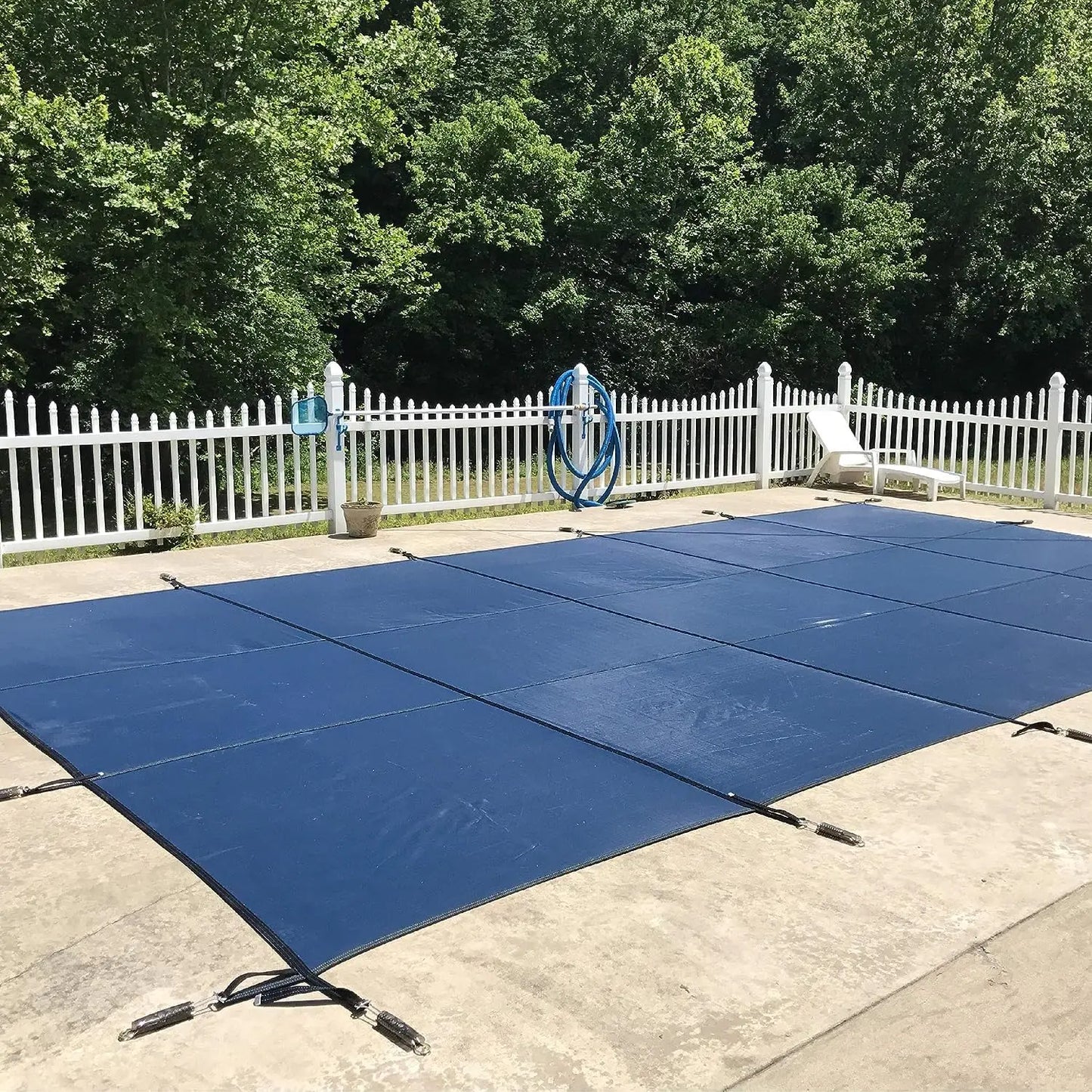 Twister Heavy Duty Inground Pool Cover For Rectangular Pool 500 Lb Capacity UV Resistant Debris Leaf Proof Easy Assembly