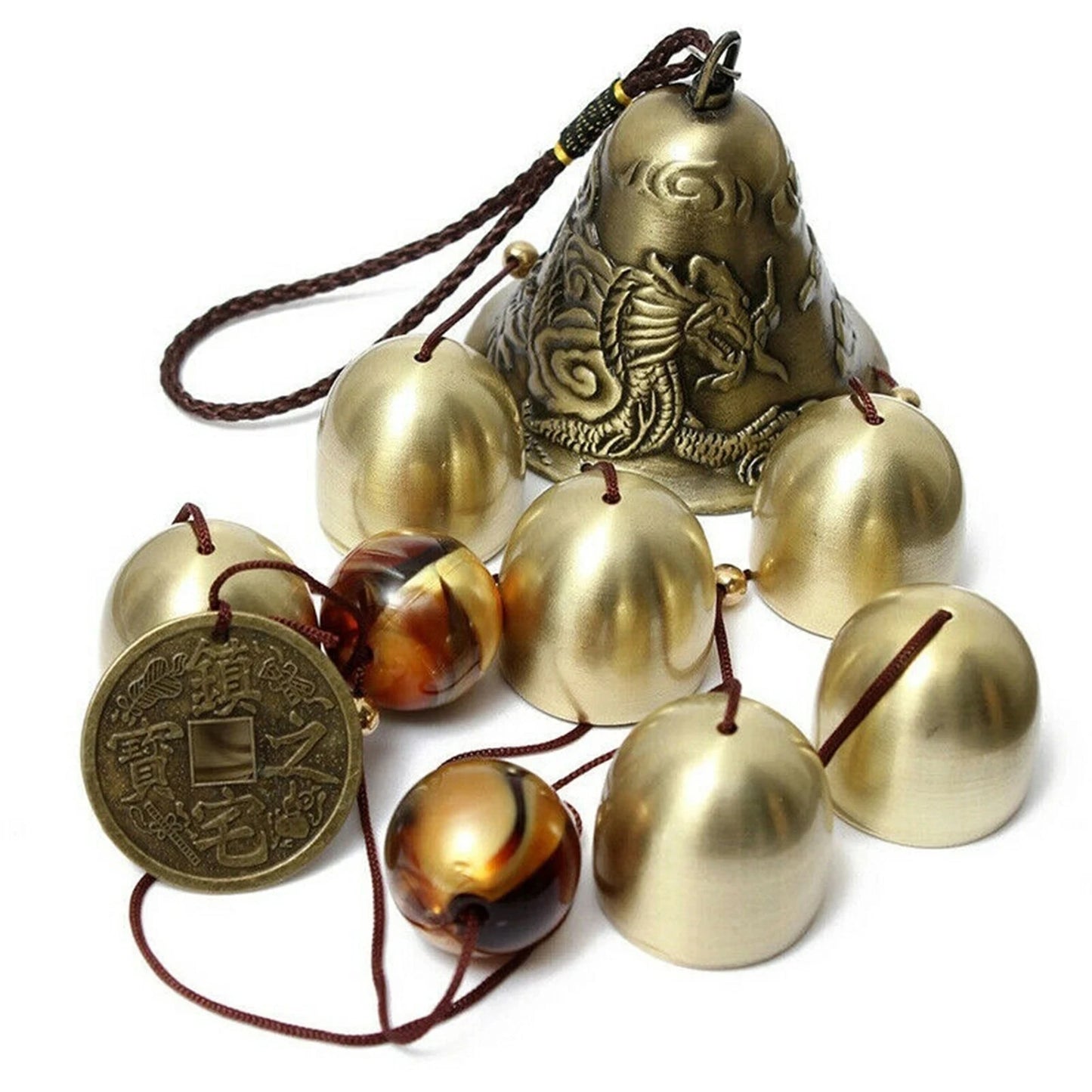 Xiangyanghua 6 Copper Bells Wind Chimes Outdoor Metal Hanging Ornament