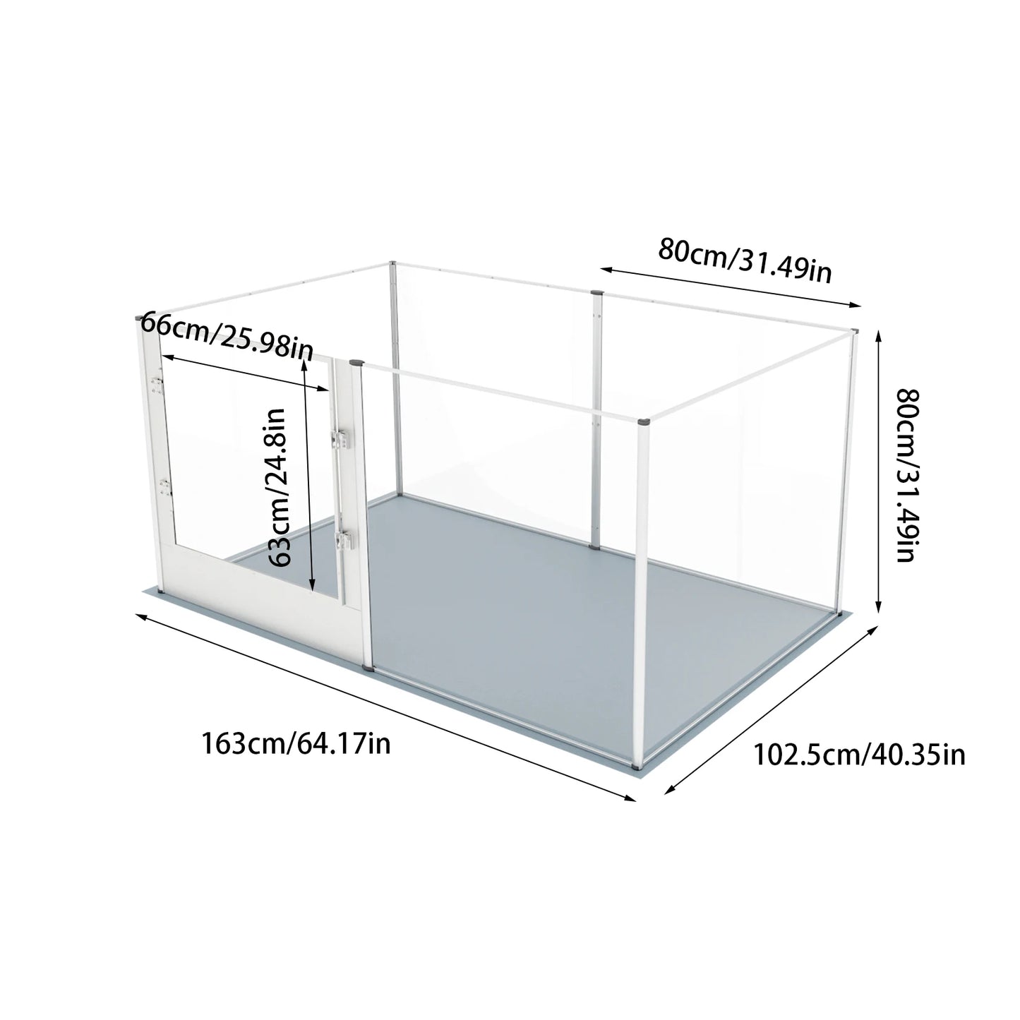 BINGOPAW Large Acrylic Dog Playpen Fence 6 Panel With Waterproof Mat