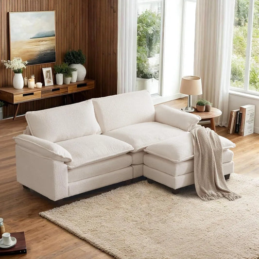 L-Shaped Convertible Sectional Sofa for Living Room