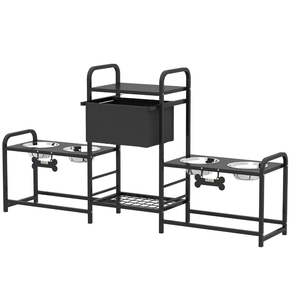 Dog Bowl Stand With Two Feeding Stations Elevated Bowls