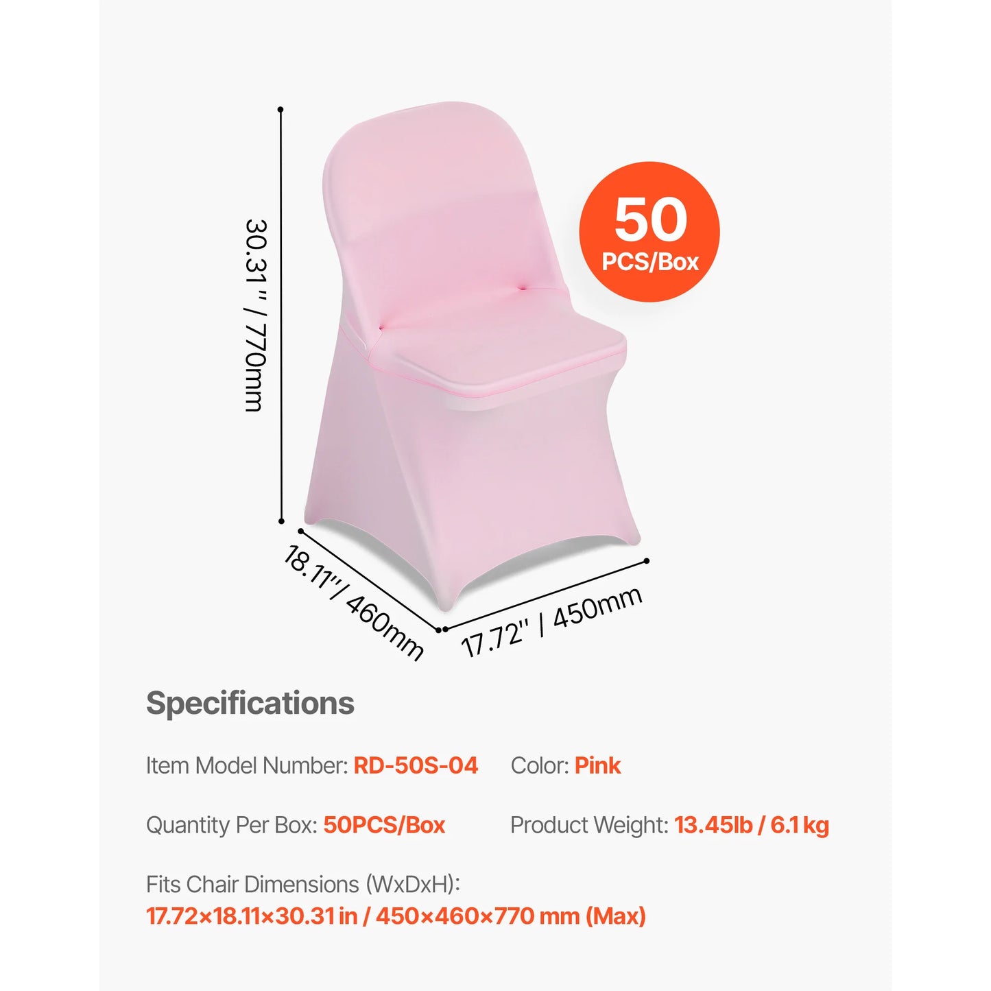 50 Pack Stretch Spandex Polyester Chair Covers For Wedding Events