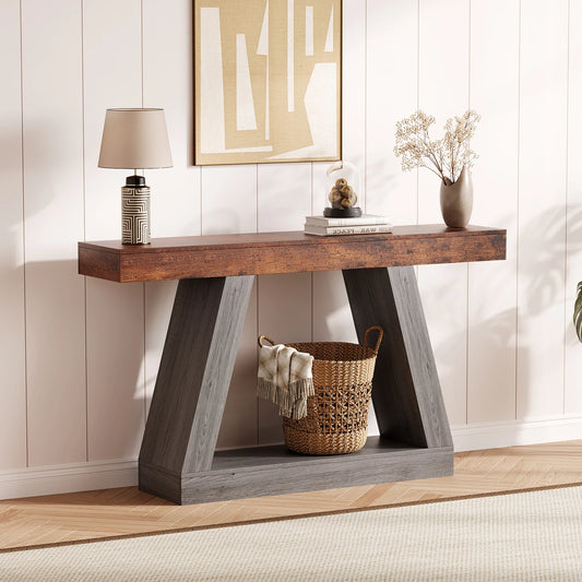 HiMISS Narrow Console Table 2 Tier Entryway Sofa Table