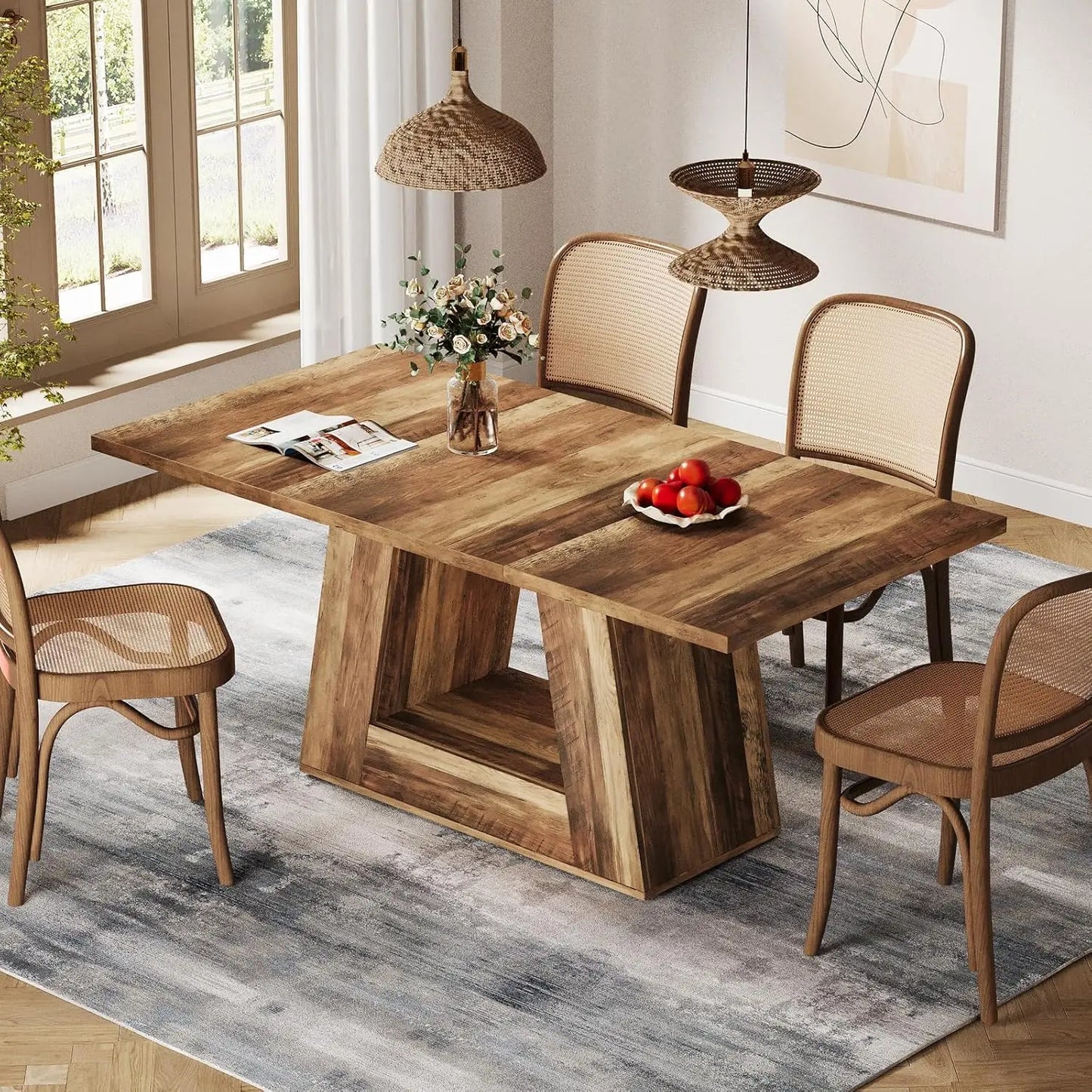 LITTLE TREE Rectangular Dining Table for Four to Six