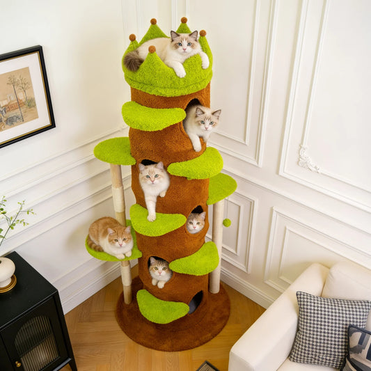 BINGOPAW Heavy Duty Cat Tree With Plush Cave