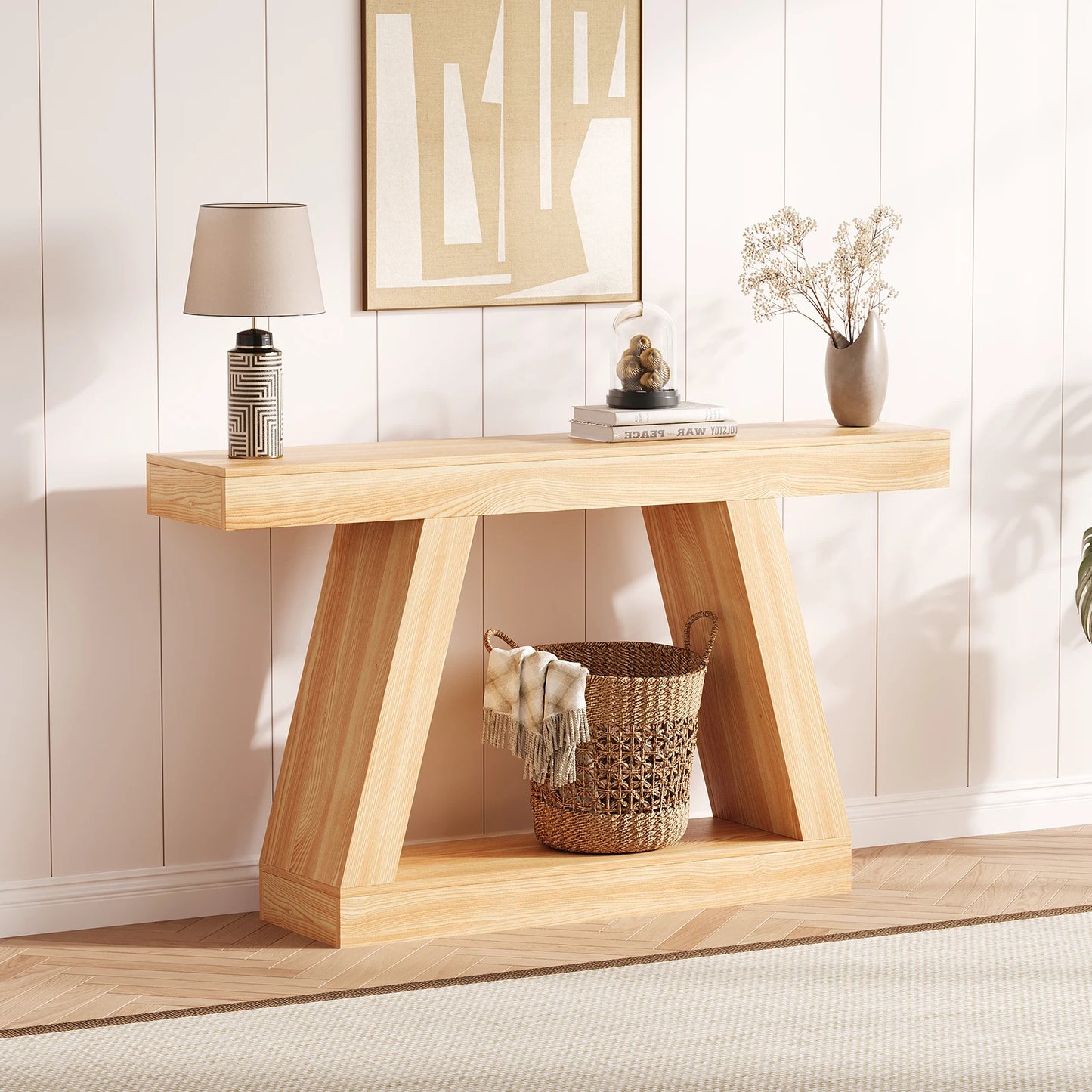 HiMISS Narrow Console Table 2 Tier Entryway Sofa Table