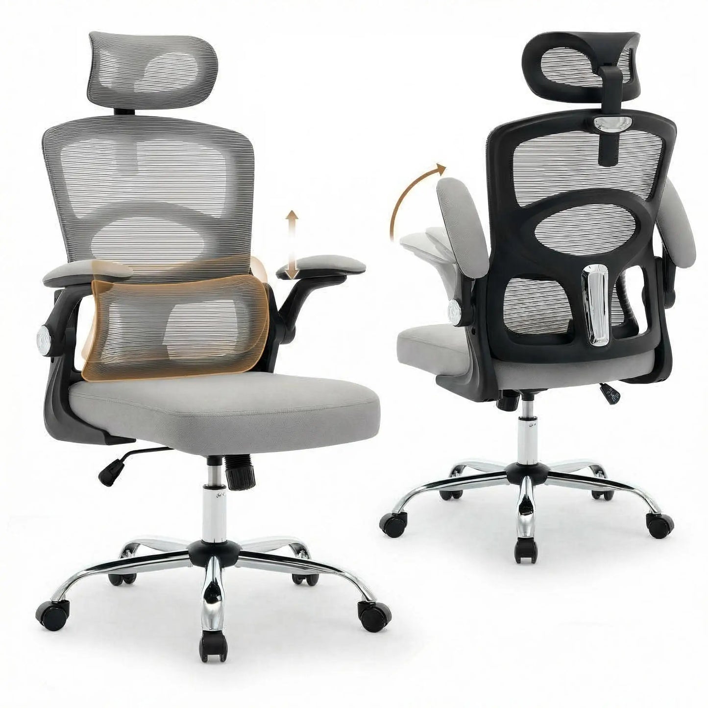 HiMISSE Ergonomic High Back Mesh Chair With Adjustable Headrest