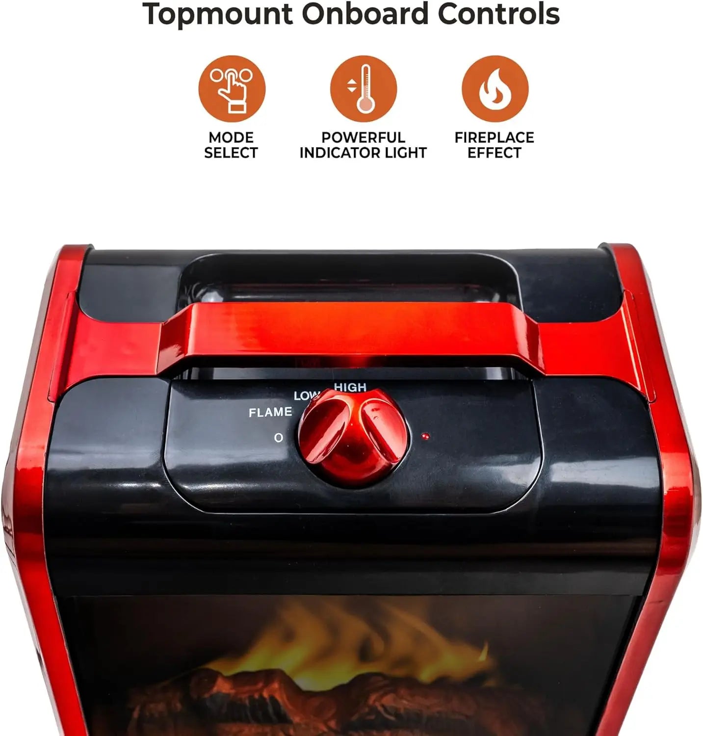XMSJ Electric Mini Fireplace Heater Realistic 3D Flame