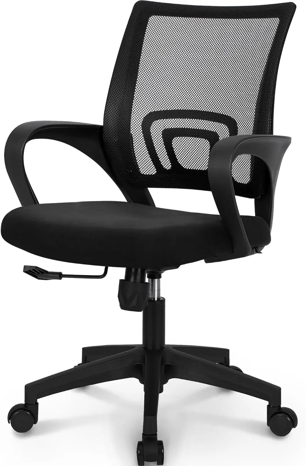 Mesh Office Chair Mid Back With Lumbar Support Adjustable Height