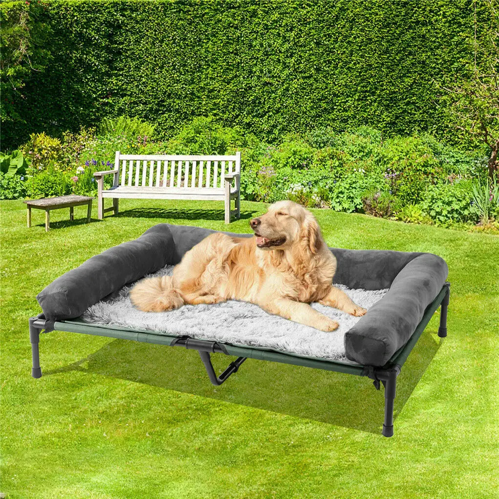 BINGOPAW Elevated Indoor Outdoor Pet Lounger Bed For Dogs Cats