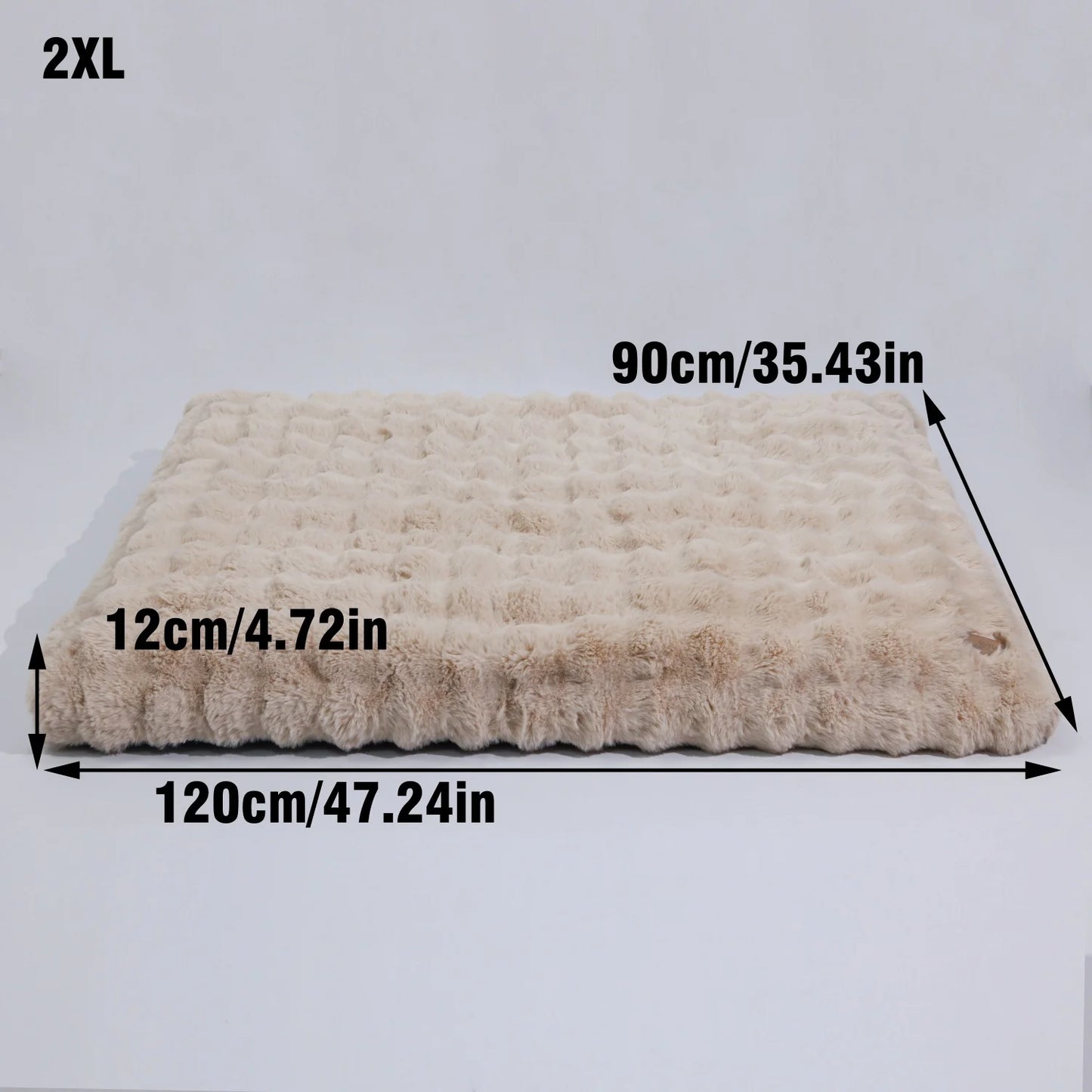 BINGOPAW Ultra-Soft Plush Dog Bed With Thick Foam Base Removable Cover