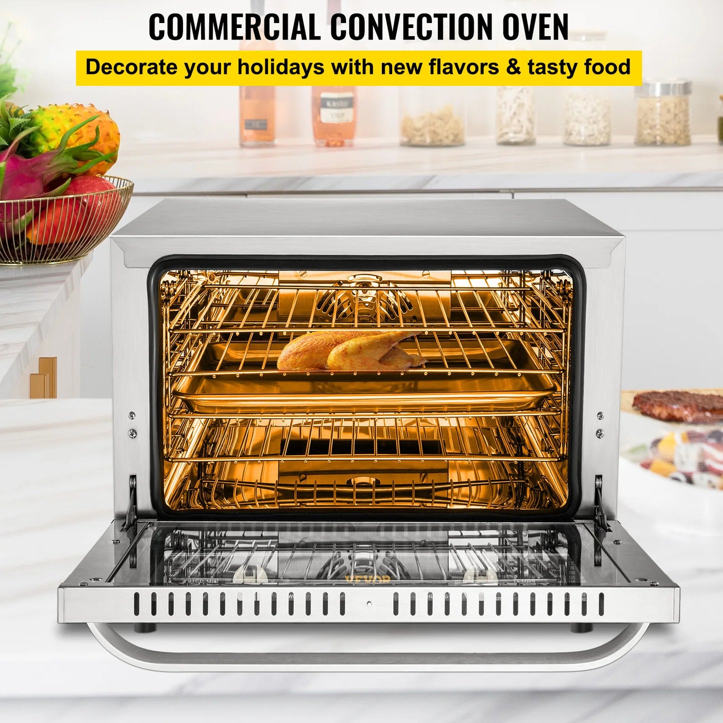 SucceBuy Electric Oven Convection Multifunction Commercial Countertop 21L For Home Chefs And Small Eateries Versatile