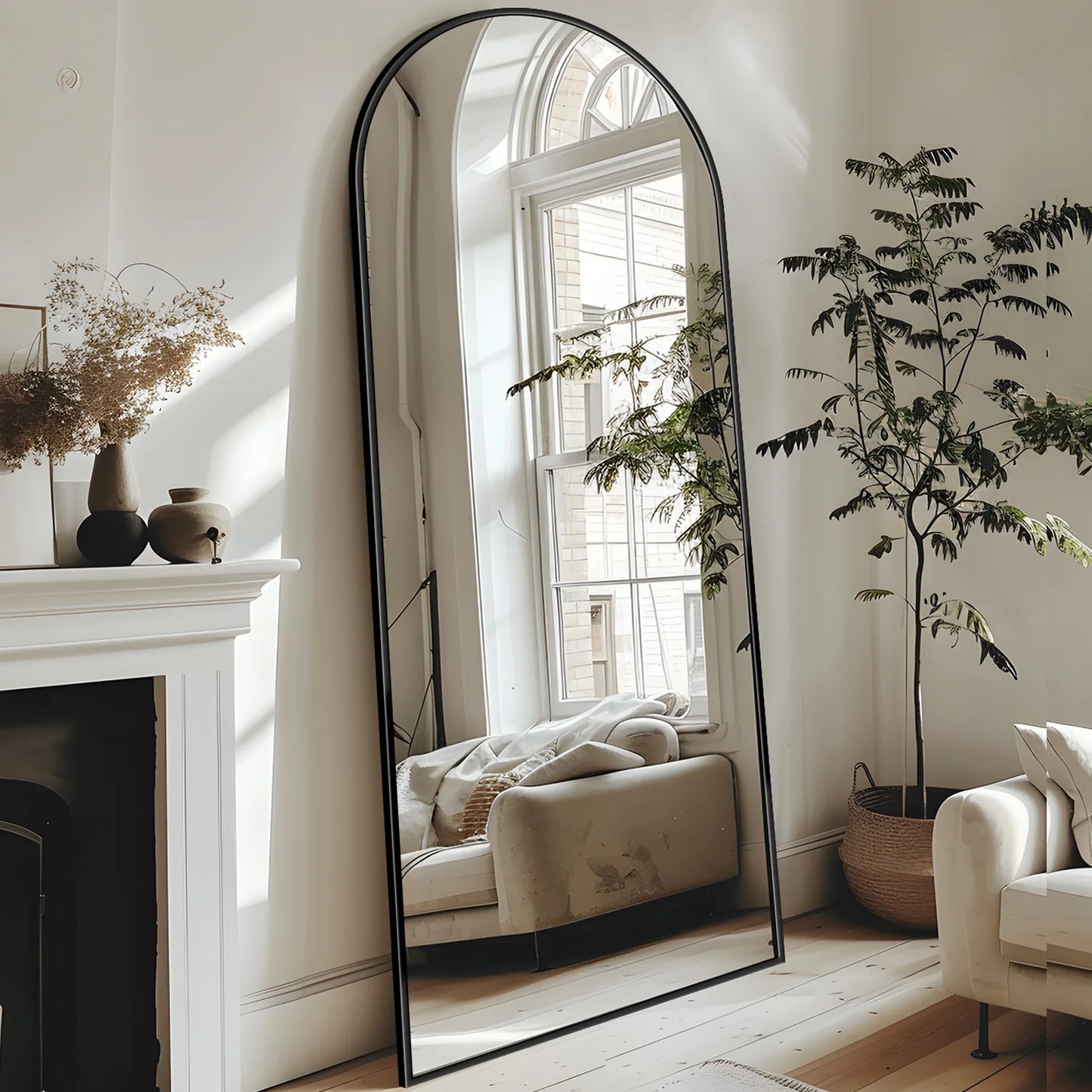 Antok Rectangular Mirror With Stand For Bedroom And Living Room