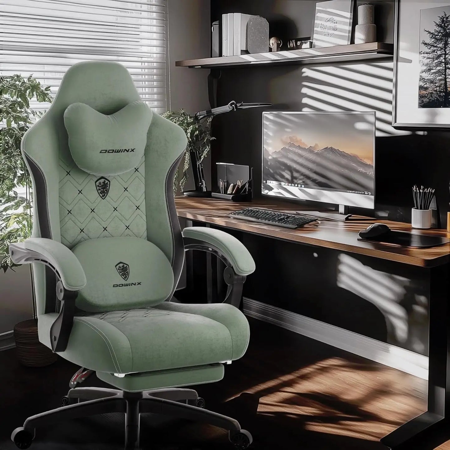 Heated Massage Lumbar Gaming Chair for Big and Tall Adults
