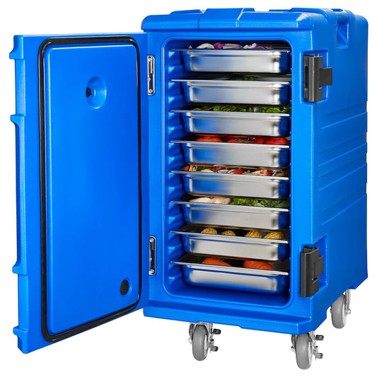 VEVOR Insulated Food Pan Carrier 120L Front Loading With Handle And Double Buckles For Restaurant Canteens