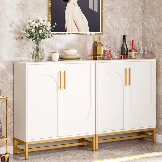 Little Tree Modern Sideboard Buffet With Adjustable Shelf And Doors