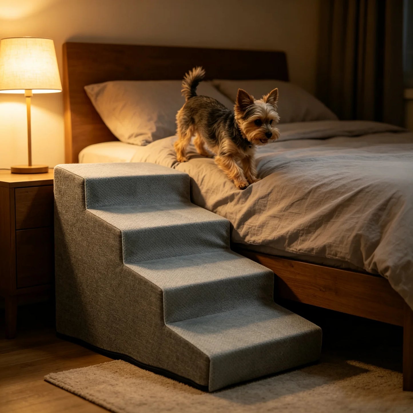 Non Slip Foam Dog Stairs Ramps With Washable Cover