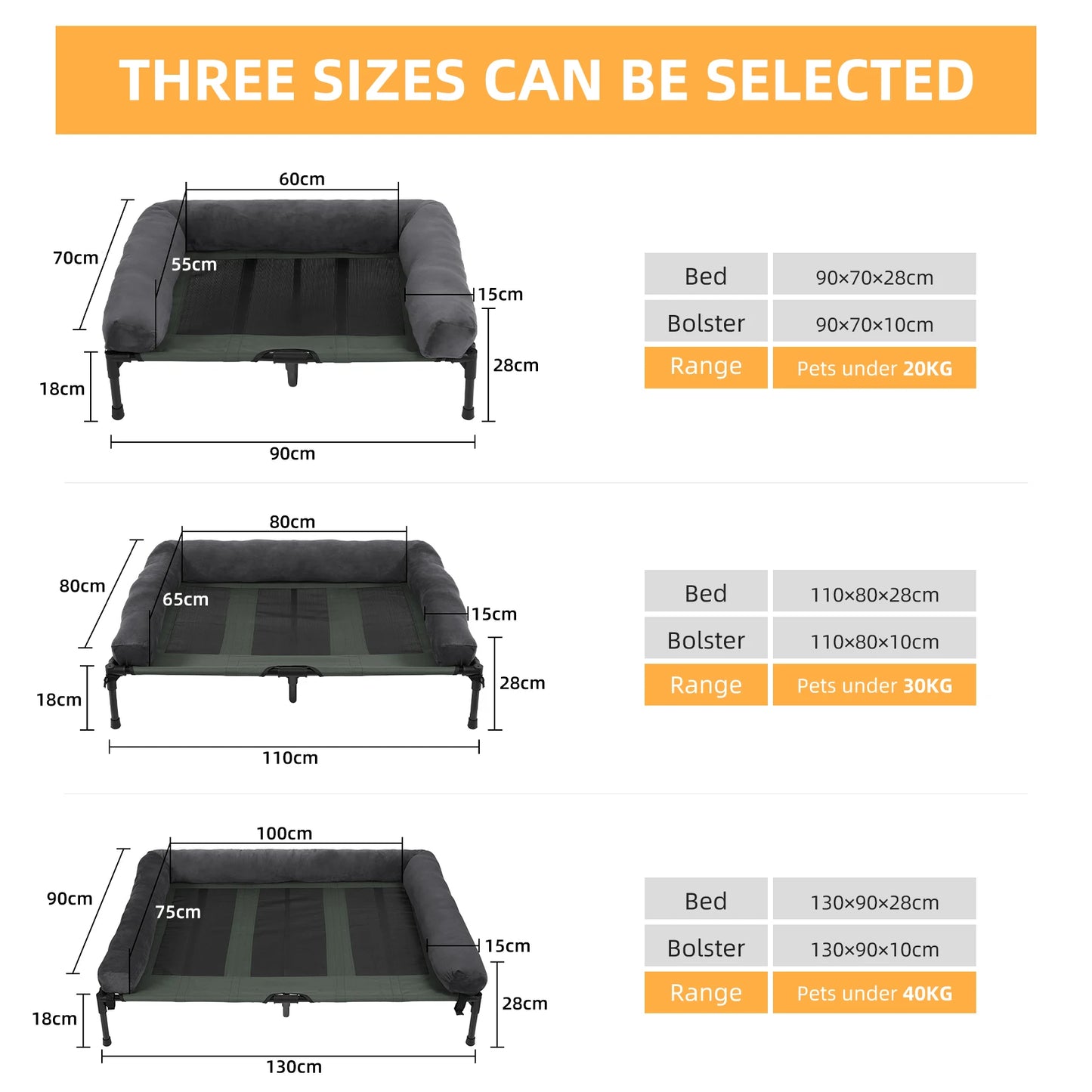 BINGOPAW Elevated Indoor Outdoor Pet Lounger Bed For Dogs Cats