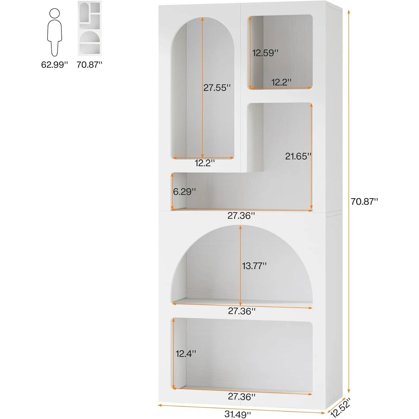 Little Tree Geometric Bookshelf With Irregular Shelves Freestanding