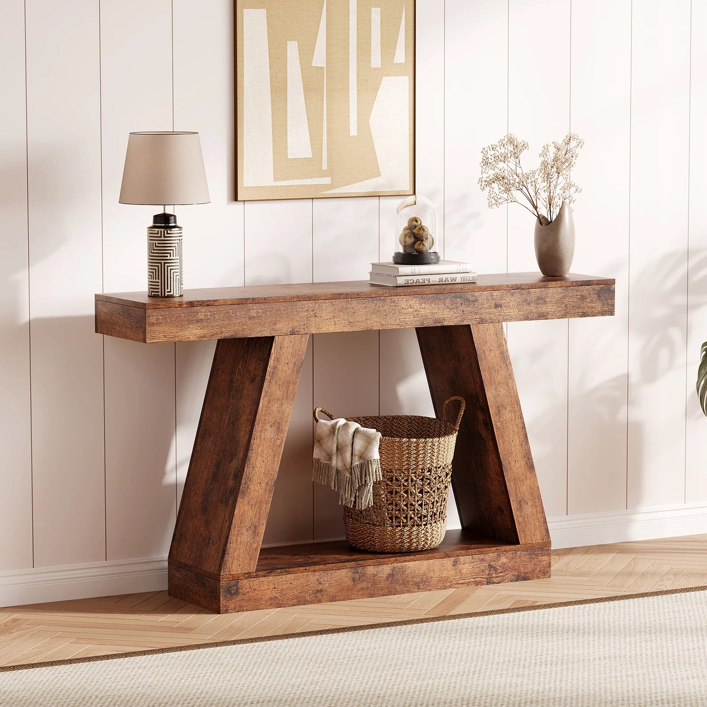 HiMISS Narrow Console Table 2 Tier Entryway Sofa Table