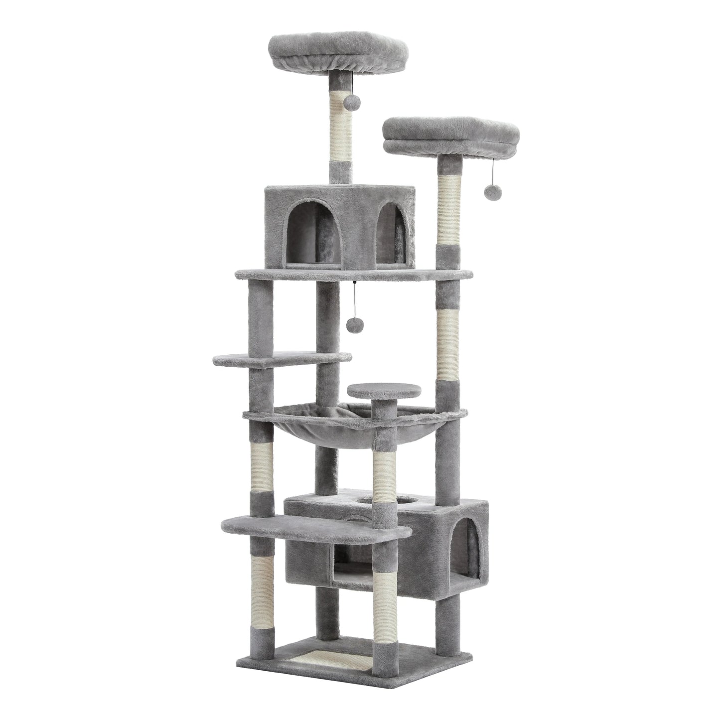 PAWZ Road Tall Cat Tree For Indoor Cats Multi Level Plush Condo With Scratching Posts Perches Caves Durable 180cm