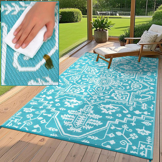 TWISTER.CK Waterproof Outdoor Area Rug Stain Resistant