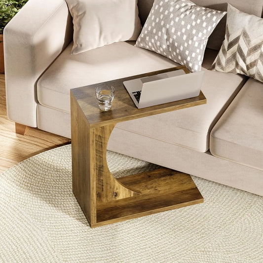 Little Tree C Shaped End Table For Sofa Living Room