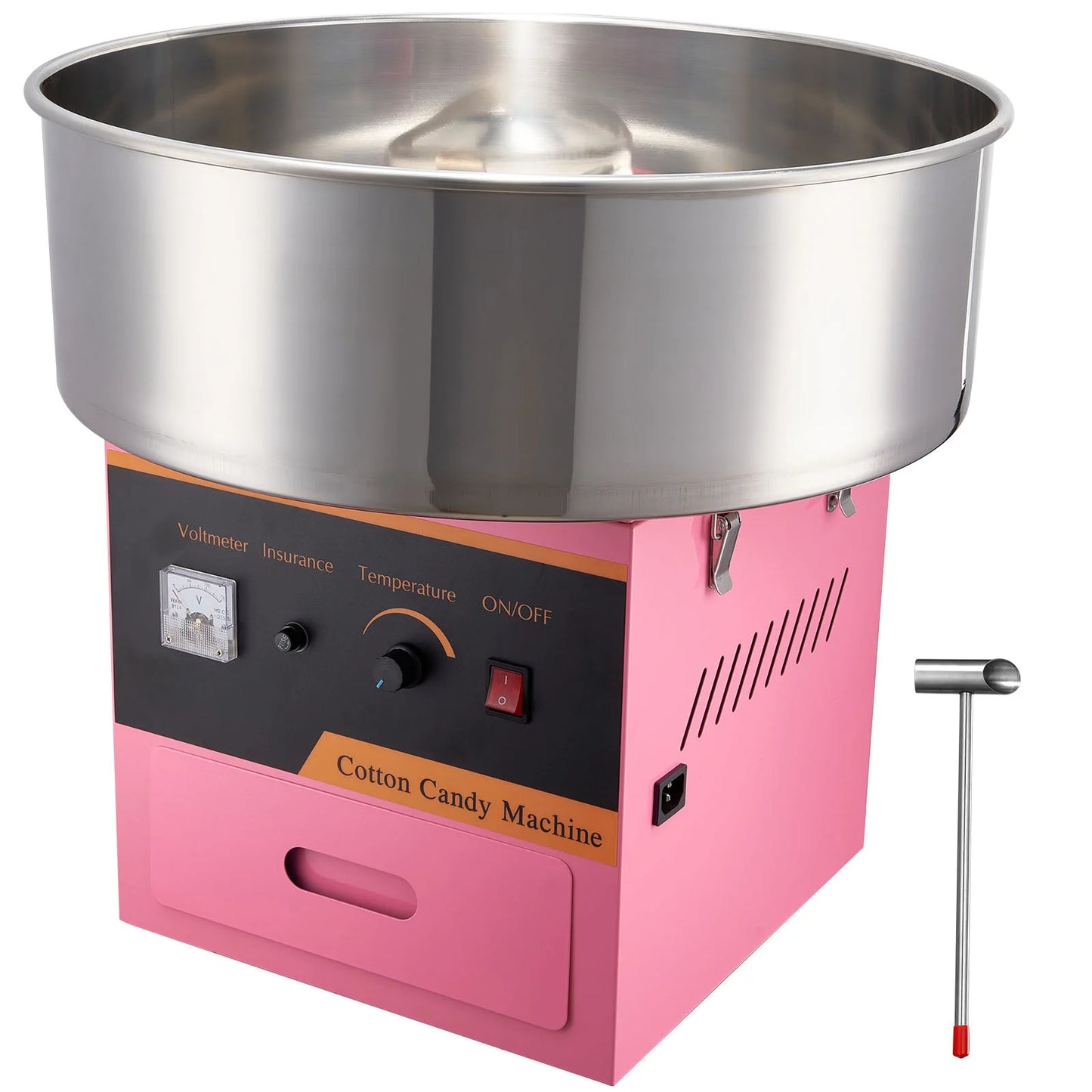 SucceBuy Electric Cotton Candy Machine Commercial Floss Maker Stainless Steel Bowl 2oz Capacity for Birthday Parties