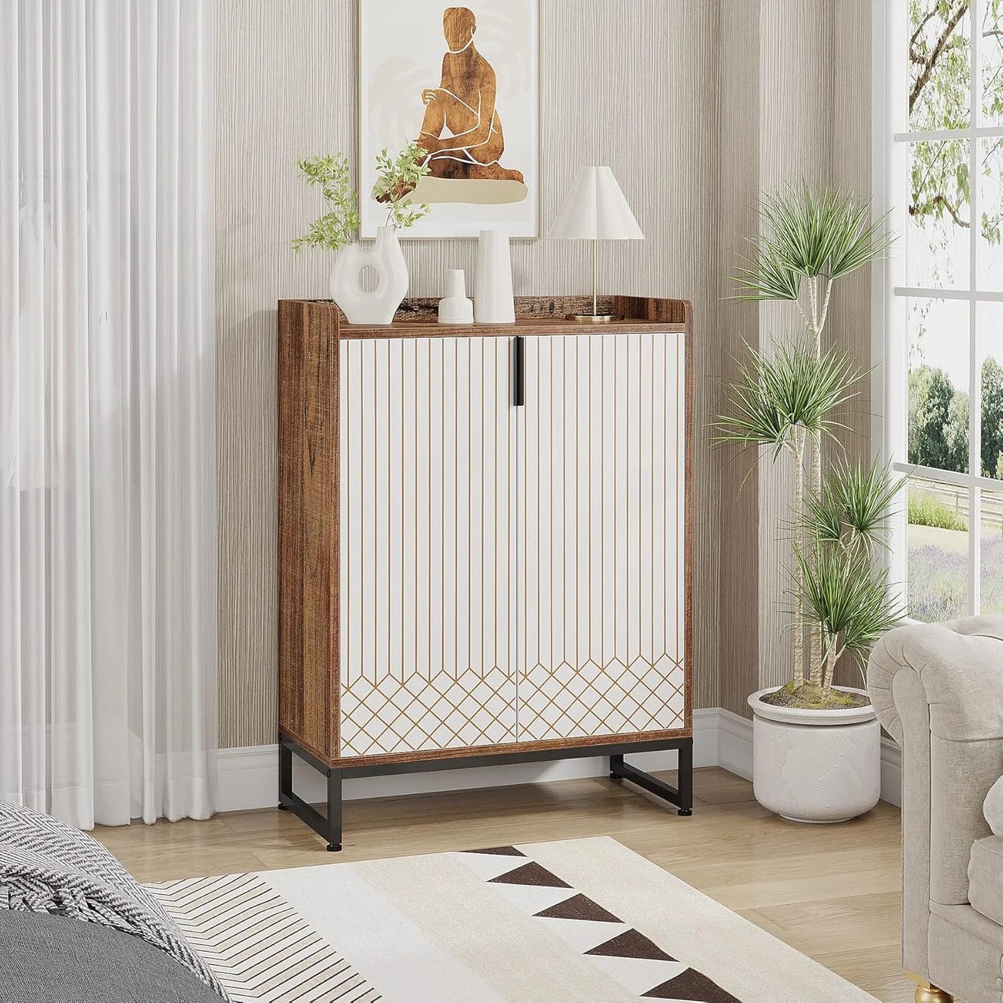 Little Tree 5 Tier Shoe Cabinet Organizer For Entryway