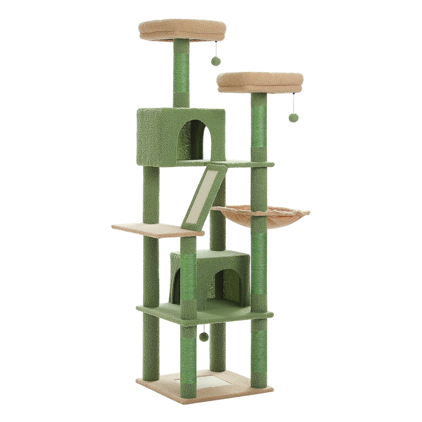 PAWZ Road Tall Cat Tree For Indoor Cats Multi Level Plush Condo With Scratching Posts Perches Caves Durable 180cm