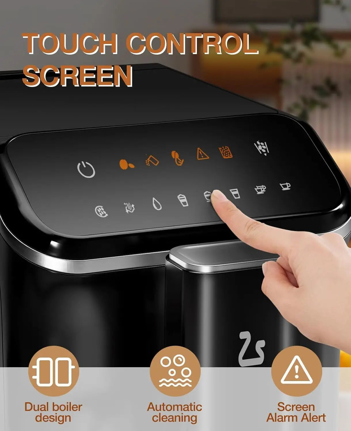 Acekool 20Bar Fully Automatic Espresso Machine With BuiltIn Grinder And OneTouch Milk Frother For Home Baristas