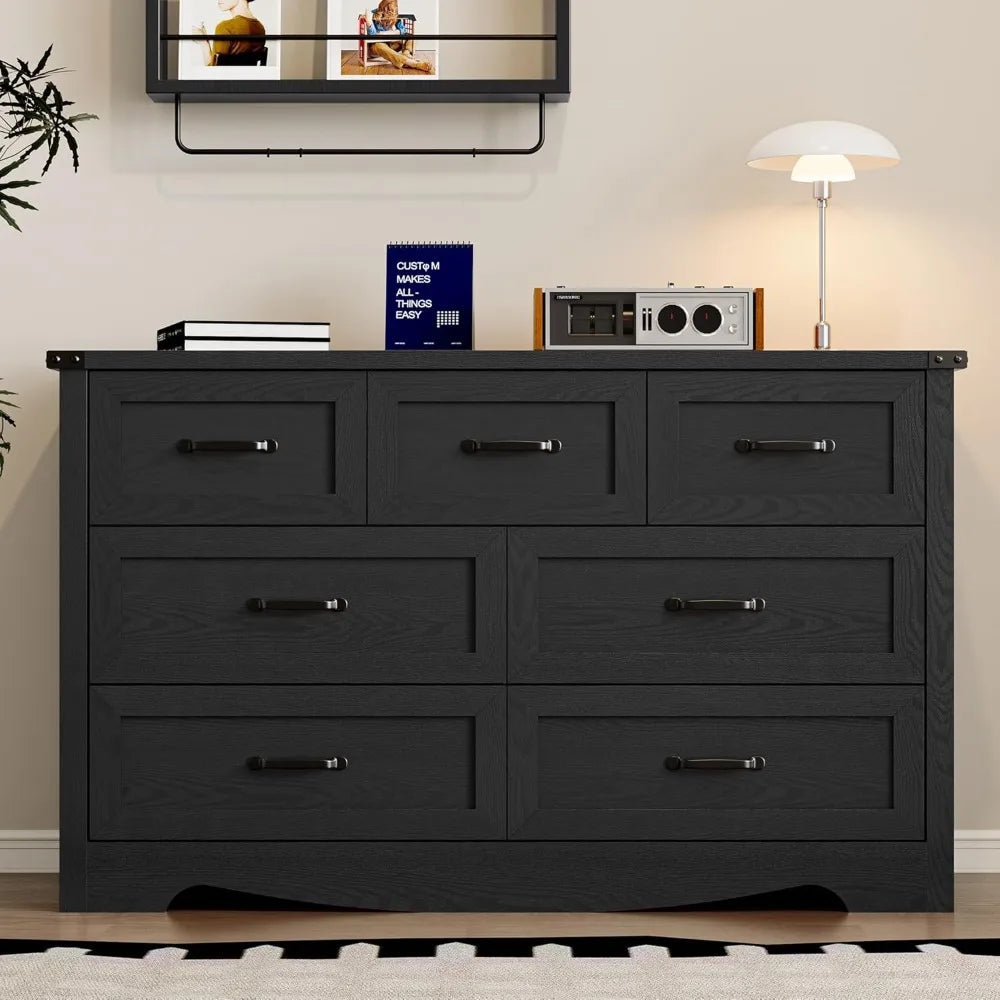 7-Drawer Dresser for Bedroom With Anti-Tipping Design