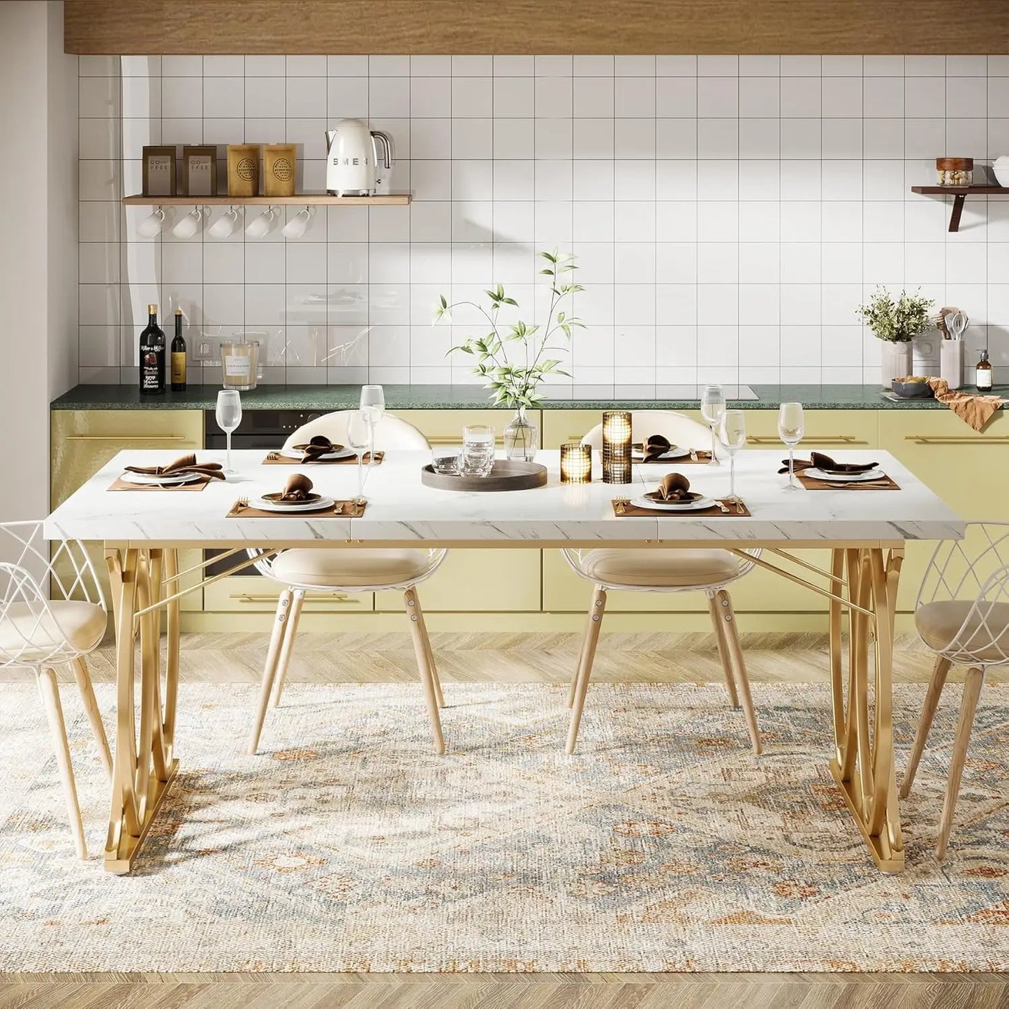 Little Tree Modern Dining Table For Family And Kitchen