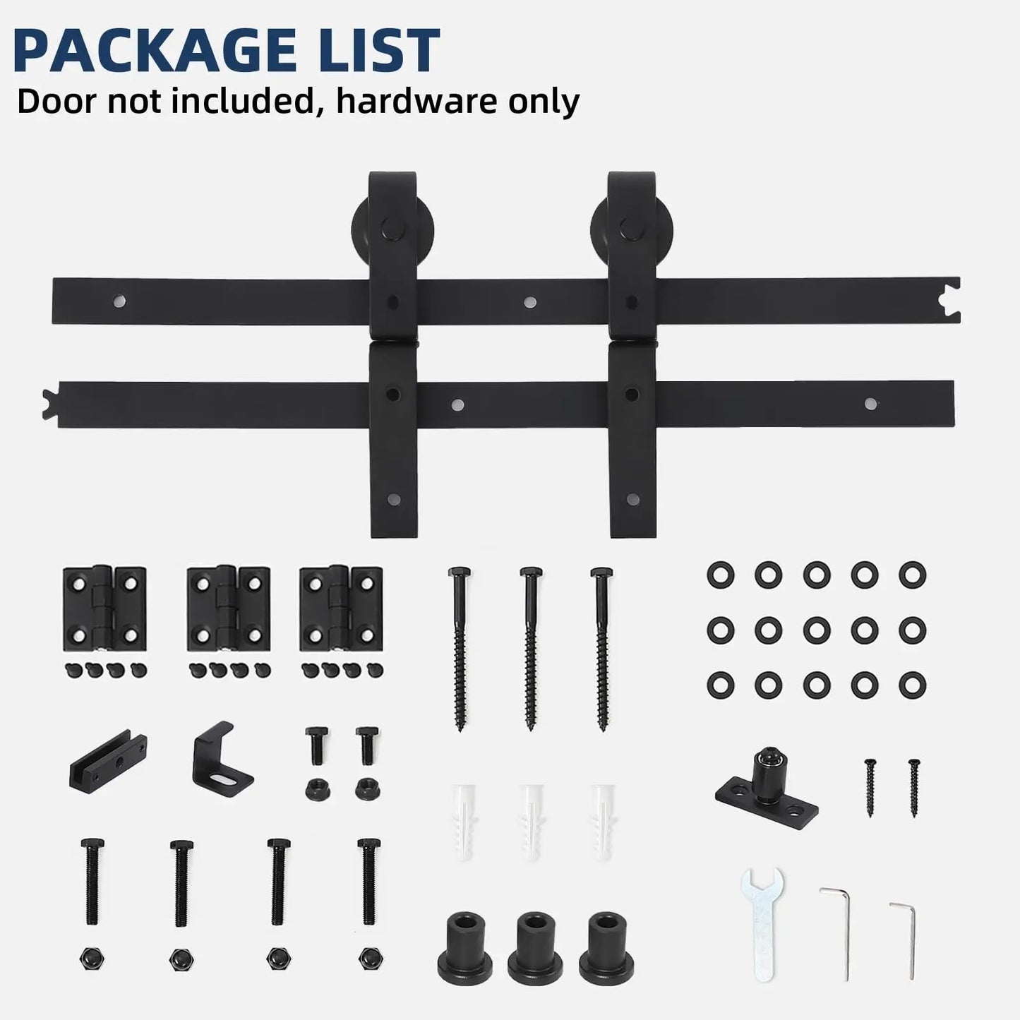 Twister.CK Heavy-Duty Bi-Folding Sliding Barn Door Hardware Kit