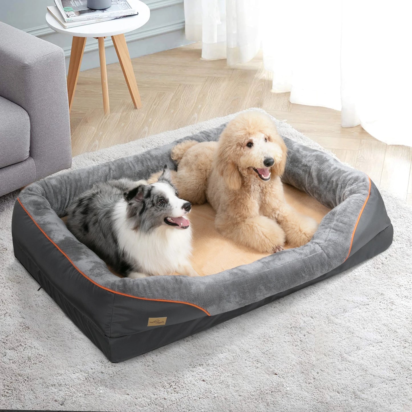 BINGOPAW Large Dog Bed Removable Washable Cover Waterproof