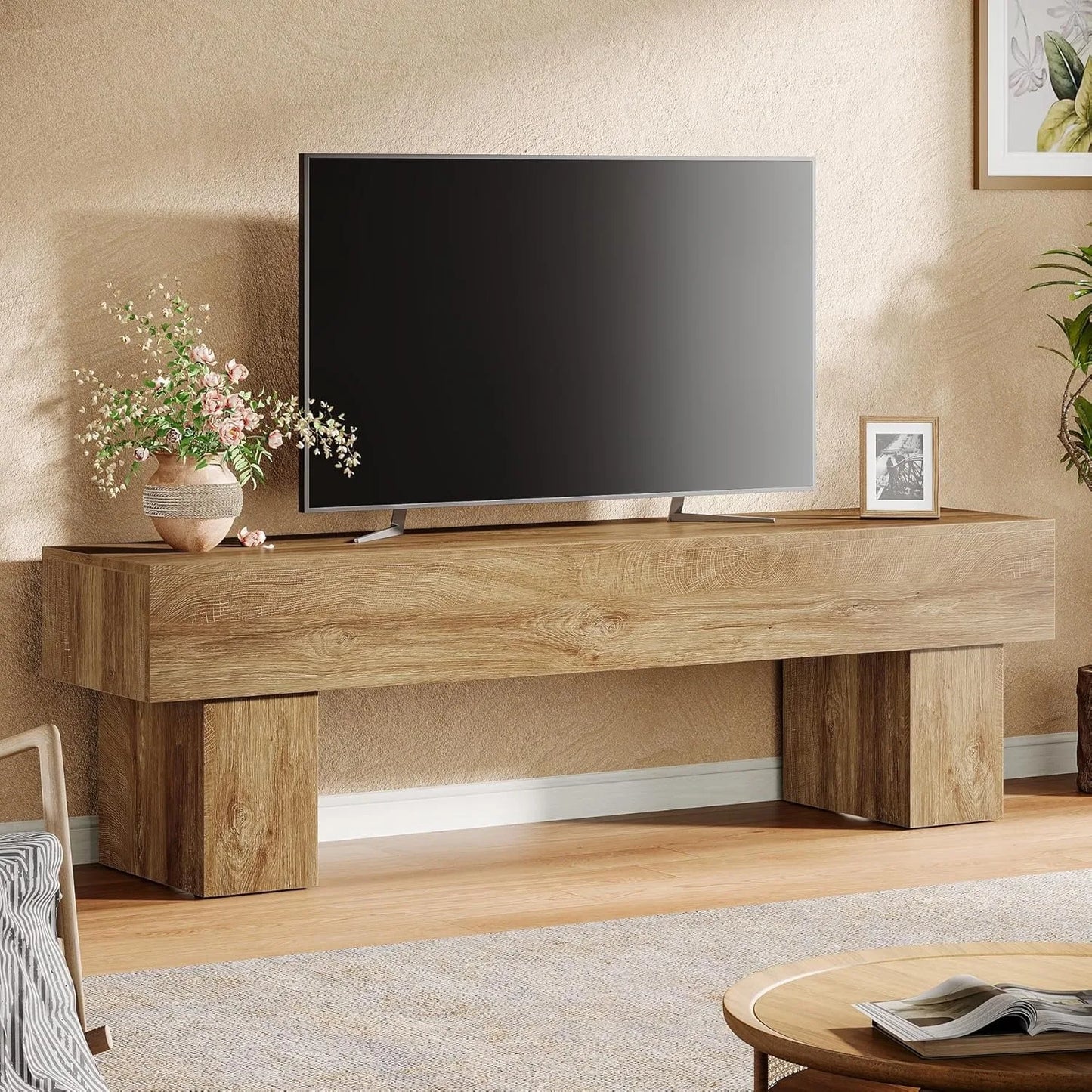 Little Tree Farmhouse TV Stand Entertainment Center