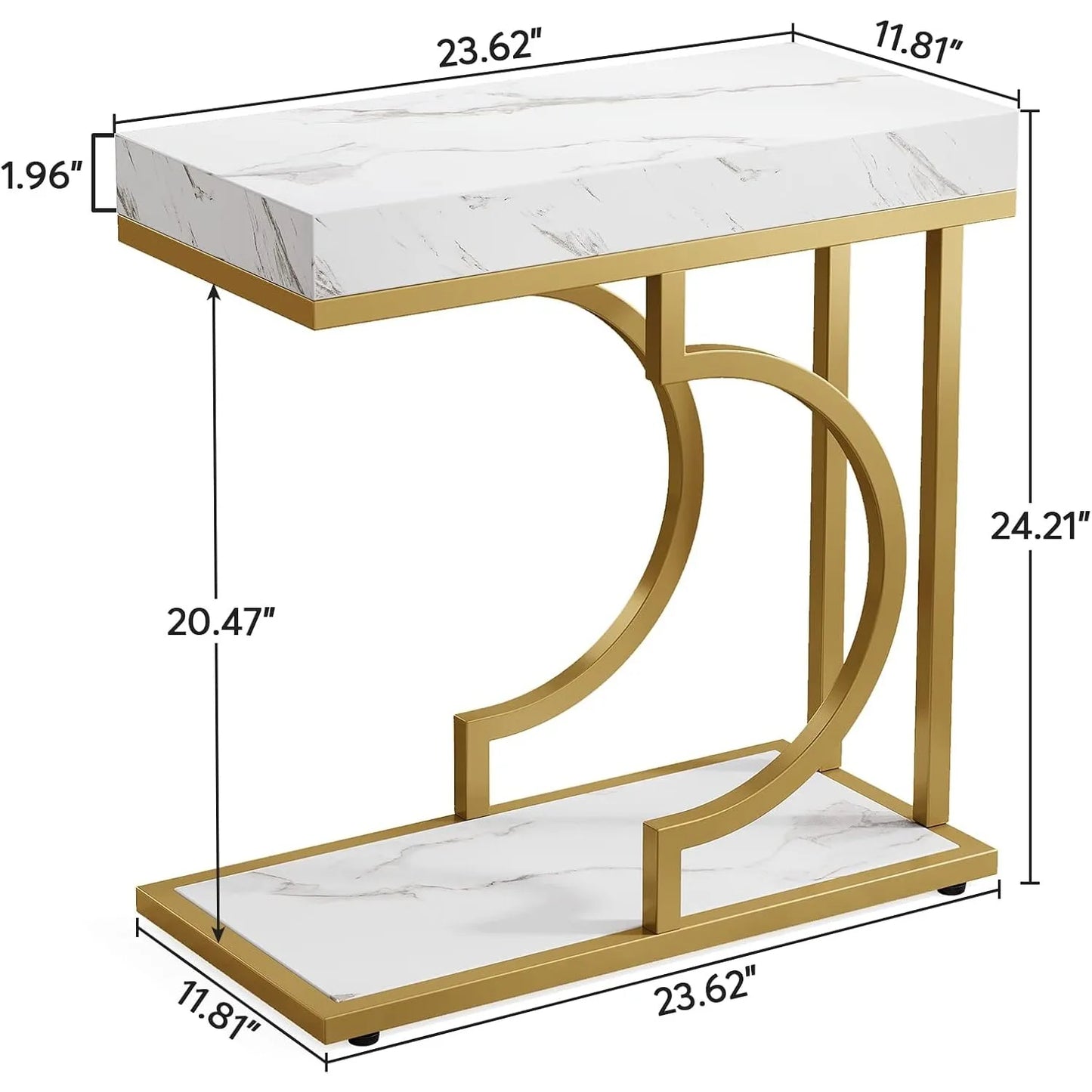 Little Tree C Shaped End Table Modern Bedside Sofa Table