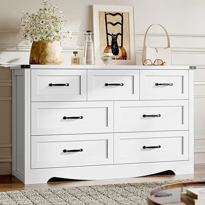 7-Drawer Dresser for Bedroom With Anti-Tipping Design