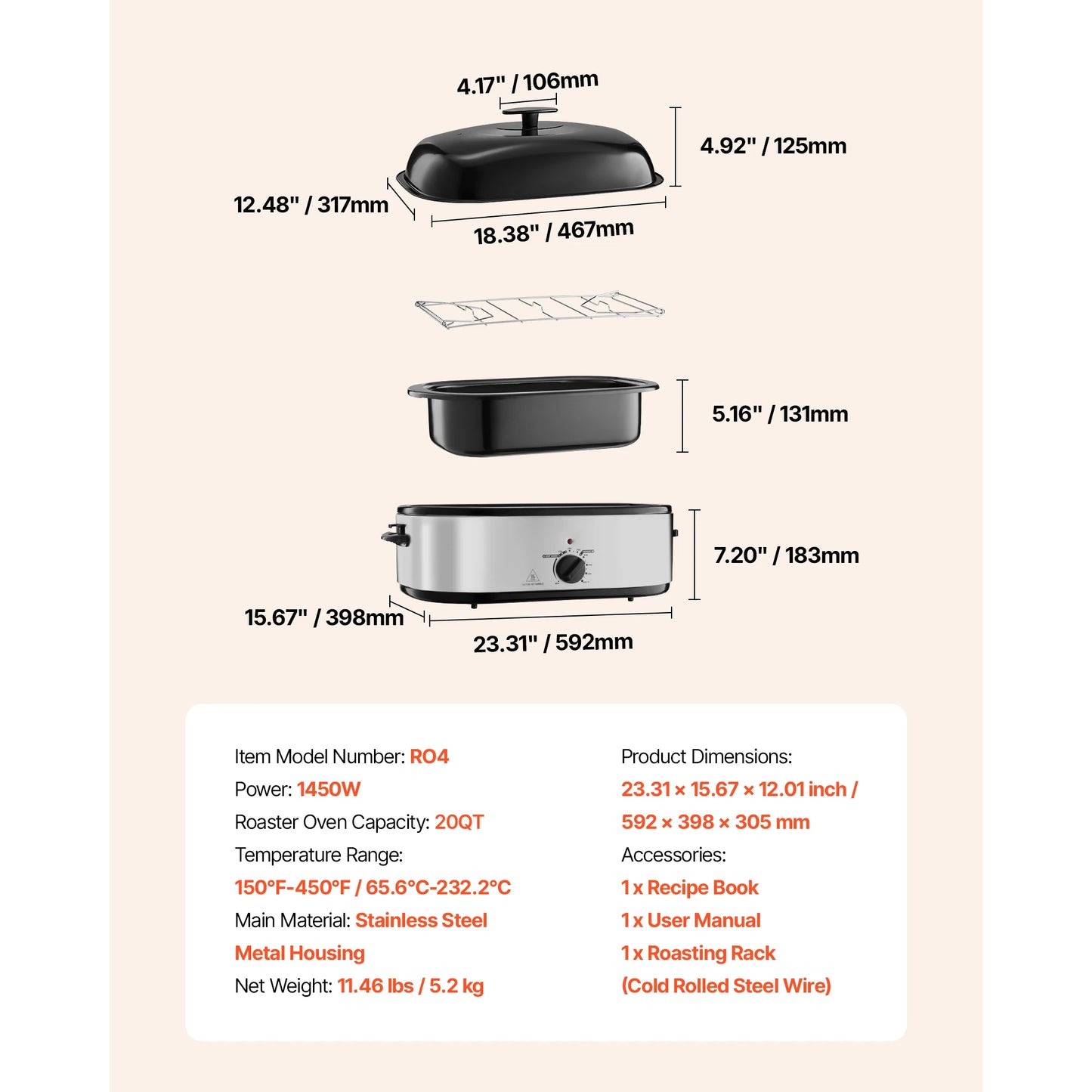 SucceBuy Electric Roaster Oven Roasting Pan With Adjustable Temperature Defrost And Warm Function For Home Cooks