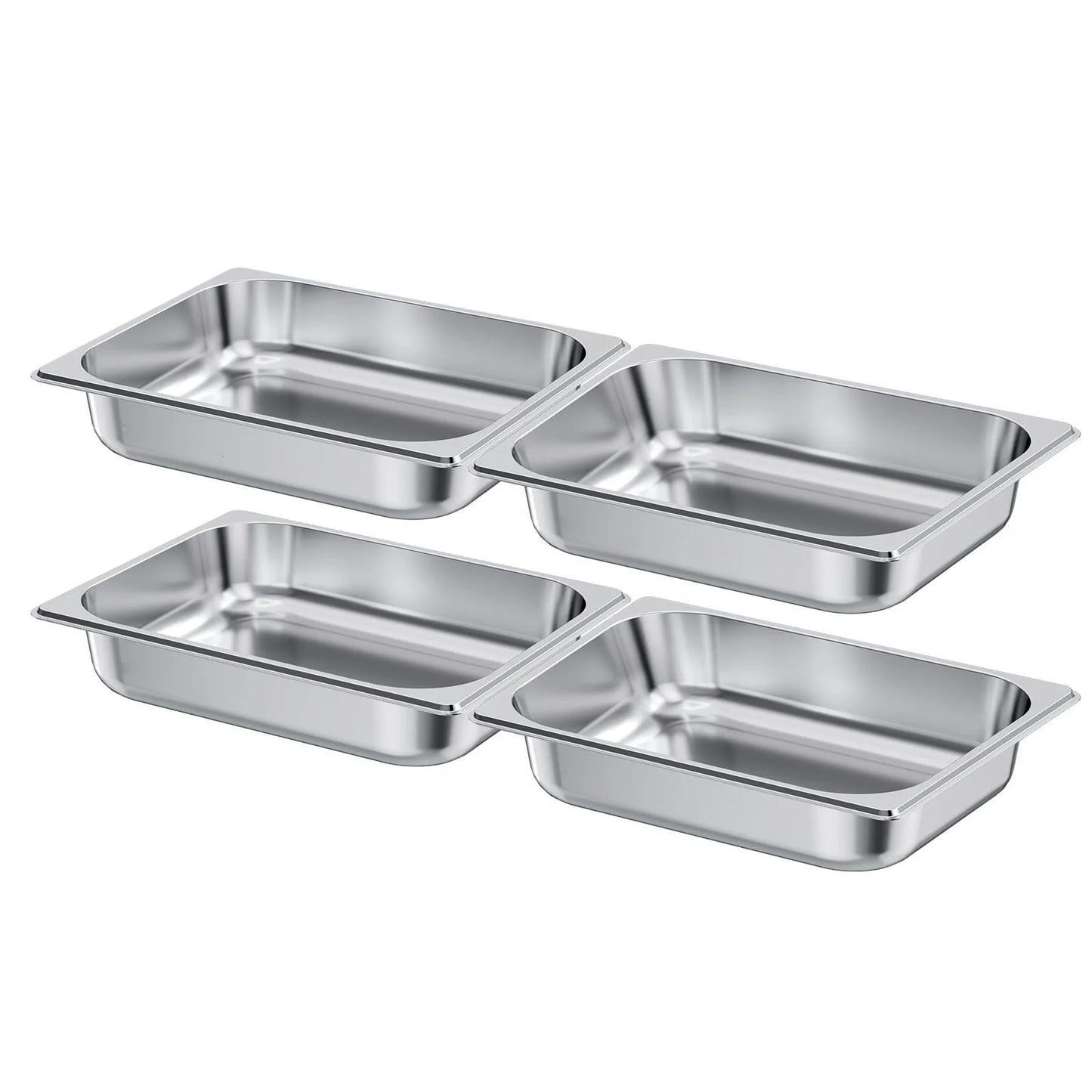 SucceBuy Stainless Steel Steam Table Pan Half Size Anti Jam For Restaurant Catering
